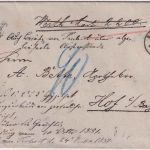 DR/Bayern - Berlin C23 15.2.1883 unfrank. Wertbrief n. Hof