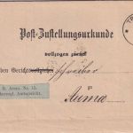 DR - Triptis 1886 Frei lt. Avers Nr. 15 (Amtsgericht) Post-Zustellungsurkunde