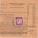 BRD - 1 DM Bed. Deutsche u.a. senkr. Paar OBERRAND Paketkarte Oldendorf ü. Pelze