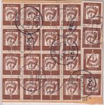 BRD - 20x7 Pfg. Bed. Deutsche u.a. Paketkarte Laer - Dessau 1963