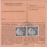 BRD - 4x50 Pfg. Heuss I Schnellpaketkarte Erlenbach - Oberstdorf 1954