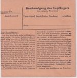 BRD - 2x40 Pfg. Heuss I Paketkarte Laudenbach b. Kleinheubach 1955