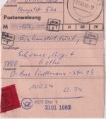 DDR/VGO - Zeulenroda 7.9.90 unfrankierte Eilboten-Postanweisung