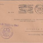 DR - Dt. Gesandtschaft Belgrad Dienstbrief/Frei d. Ablösung ü. Berlin 1935
