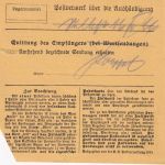 Bayern - 25 Pfg. Ludwig Paketkarte Haag b. Freising - Landshut 15.2.16