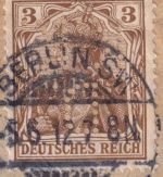 DR - 3 Pfg. Germania Perfin "DKK" Drucksachenbrief Berlin - Heiligenfelde 1912
