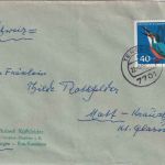 BRD - 40 Pfg. Jugend Eisvogel Brief i.d. SCHWEIZ Tengen - Krauch 1965