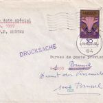 BRD - 30 Pfg. Jugendstil ex Block Drucksache/FDC n. BELGIEN Fulda 15.8.77