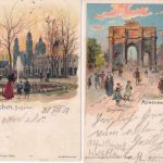 Bayern - München 7 versch. farbige Künstler-AK gelaufen/ungelaufen um 1900