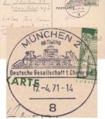 BRD - München 1971 SST 88. Tagung Deutsche Gesellschaft f. Chirurgie Ganzsache