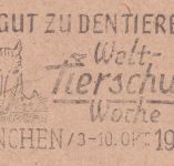 BRD - München 1952 Welttierschutzwoche Masch.werbestempel Drucksache