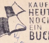 BRD - München 1950 Woche des Buches Masch.werbestempel Karte n. Pasing