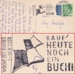 BRD - München 1950 Woche des Buches Masch.werbestempel Karte n. Pasing