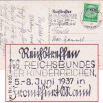 DR - München 1937 Reichstreffen d. Kinderreichen Masch.werbestempel Ortskarte