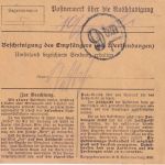 Bayern - 2 M.+50 Pfg. Ludwig/Freistaat Paketkarte München 3 - Nürnberg 8. JAN 20
