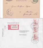 Bayern/BRD - Dietramszell 1891/1991 5 Pfg. Ganzsache/Einschreibebrief-Rsch