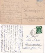 All.Bes./BRD - Assenhausen (Starnberger See) 2 Karten 1948/1951 versch. Stpl.