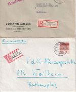 Bayern/DR/All.Bes./BRD - Weilheim (Oby) 23 Belege ex 1876/1992