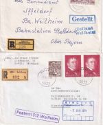Bayern/DR/All.Bes./BRD - Weilheim (Oby) 23 Belege ex 1876/1992