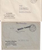 Bayern/DR/All.Bes./BRD - Weilheim (Oby) 23 Belege ex 1876/1992