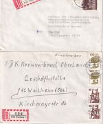 All.Bes./BRD - Penzberg 8 Belege ex 1945/1991 (ua. 5 R-Briefe, 1 Wertbrief etc.)