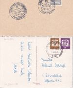 BRD - Schneefernerhaus (Garmisch) 2 Belege/versch. Stempel 1962/63
