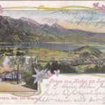 Bayern - Kochel Bahnrestauration + Ortsansicht farb. Mehrbild-AK 1901