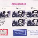 BRD - 5x60 Pfg. 100. Todestag König Ludwig Lupo-R-Brief Oberammergau 1986