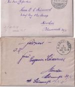 Bayern - Garmisch-Partenkirchen 19.10./2.11.1918 2 Feldpostbrief n. München