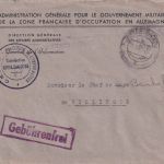 FZ - Baden-Baden 1947 Dienstbrief GMZFA (Direction de l'Information) n Villingen