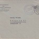FZ - Baden-Baden 1949 CCFA Dienstbrief n. Leipzig