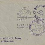 Bizone - Düsseldorf 1950 Dienstbrief (Französisches Generalkonsulat) n. Herford