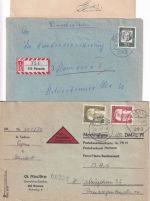 DR/BRD - Bassum 3 Belege ex 1920/72 R-Brief, Nachnahmebrief, Drucksache