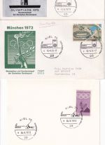 BRD - Kiel Sommerolympiade 1972 14 Belege/versch. Sonderstempel