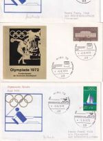 BRD - Kiel Sommerolympiade 1972 14 Belege/versch. Sonderstempel
