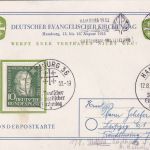 BRD - Hamburg 1953 5. Dt. Evangelischer Kirchentag Sonderkarte m. SST