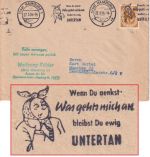 BRD - Hamburg 1954 "Wenn Du denkst ...." polit. Masch.werbestempel Drucksache