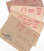 Berlin - Verwaltungsämter Absenderfreistempel 3 Briefe/1 Karte ex 1949/73