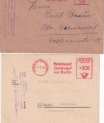 Berlin - Verwaltungsämter Absenderfreistempel 3 Briefe/1 Karte ex 1949/73