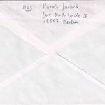 BRD - 12489 Berlin Selbstklebe-R-Zettel Einschreibebrief n. Hamburg 7.3.94
