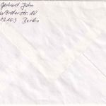 BRD - 12099 Berlin 42 Selbstklebe-R-Zettel Orts-Einschreibebrief 27.7.96