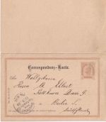Österreich - 2/2 Kr. Ganzsache/Doppelkarte OHNE Aufgabestempel n. Berlin 1896
