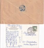 Bayern/BRD - Egling Dienstbrief 1919 + farb. AK Gasthaus Oberhauser 1969