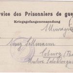 Frankreich - Dinan 1915 Kriegsgefangenenkarte n. Coburg