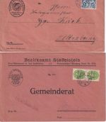 Bayern/DR/BRD - Staffelstein 5 Belege (Dienstbriefe, GA etc.) ex 1875/1957