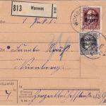 Bayern - 25+50 Pfg. Ludwig/Freistaat-Volksstaat Paketkarte Wonsees 7. JAN 20