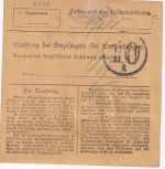 Bayern - 1 M. Ludwig/Freistaat u.a. Paketkarte Redwitz a. Rodach 8. JAN 20