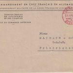 FZ - Tübingen 1948 Dienstbrief (Direction General de L'Economie et des Finances)
