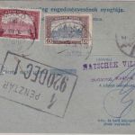 Ungarn - 1 K. + 60 f. Parlament Nachnahmekarte Mako - Budapest 1920