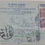 Ungarn - 10 f. Ganzsache/Einschreibepaketkarte Budapest - Szolnok 1918